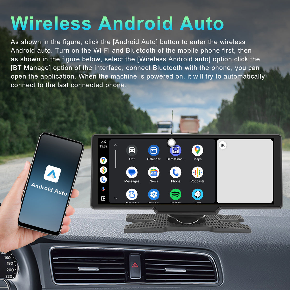 Universal 10.26″ CarPlay display with Android system