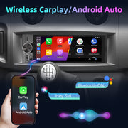 1-DIN univerzális multimédia fejegység - rádió vezeték nélküli Apple CarPlay és Android Auto — kép 2