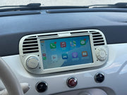 Fiat, Abarth 500 2007-2015 Beige 7" Android multimedia car radio touchscreen head unit — kép 6
