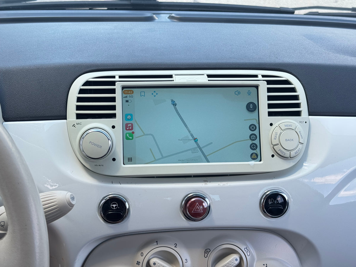 Fiat, Abarth 500 2007-2015 Beige 7" Android multimedia car radio touchscreen head unit