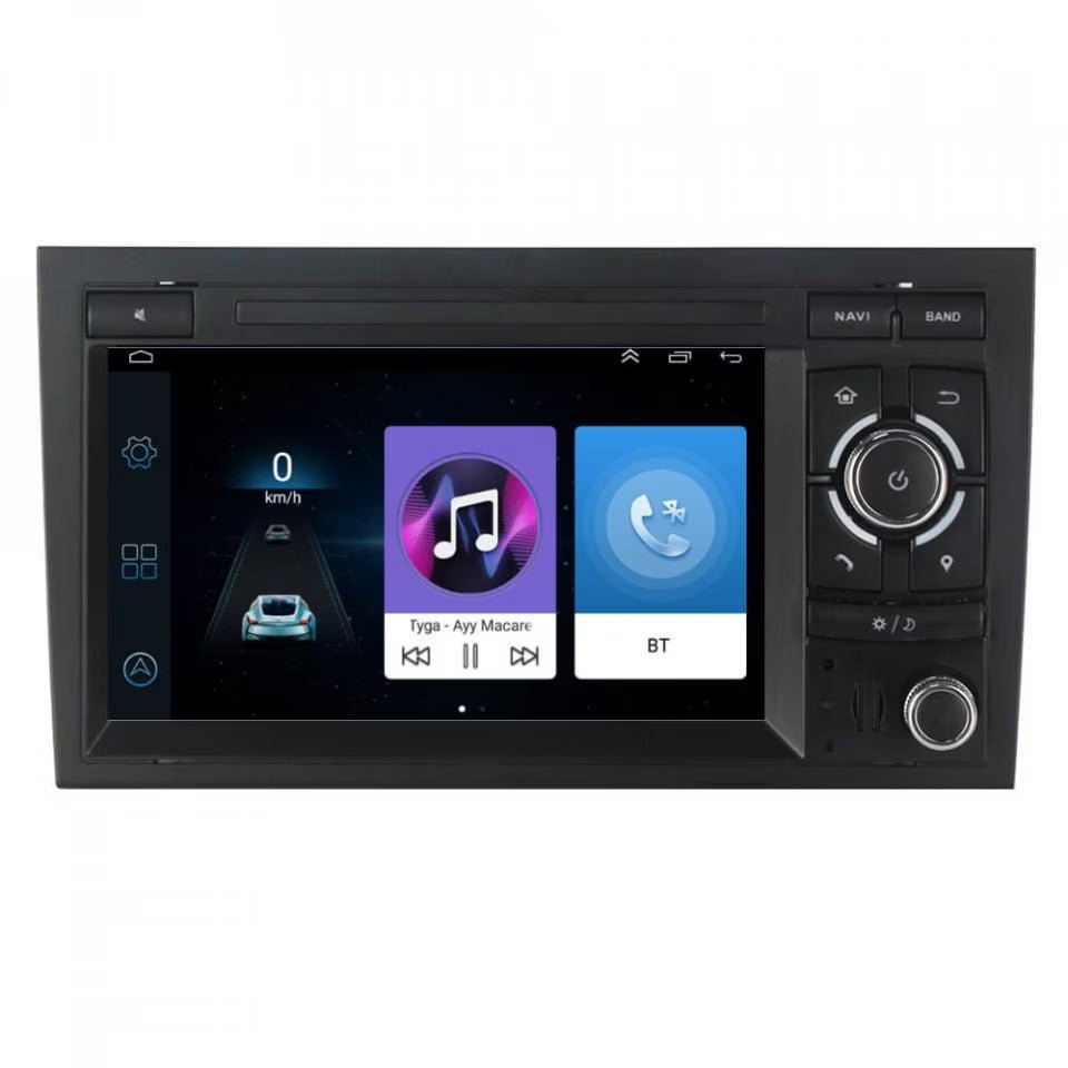 Jobb gombos Android fejegység Audi A4 2002–2012 típushoz – 7 inc