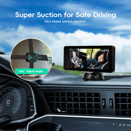 Autós Baba Megfigyelő Kamera 6,86" autórádió, hifi, rádió és fejegység nagy kijelzővel, CarPlay, Android autó, Wifi és Bluetooth támogatással,