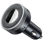 Baseus Enjoy CCLH-01 FM transzmitter – Bluetooth 5.0, kihangosító, 2×USB töltő — kép 2