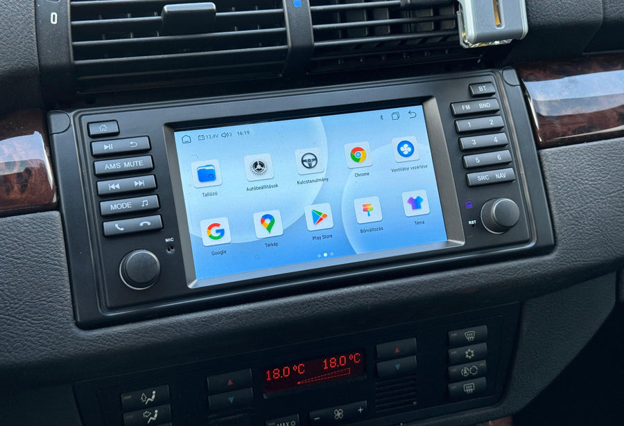 BMW E53 autórádió csere modern Android rendszerrel – 7 inch 
