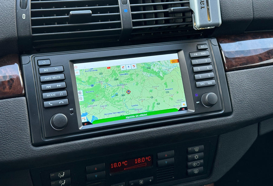 Multimédia rendszer BMW E39 típushoz USB és WiFi funkcióval – 7 col  