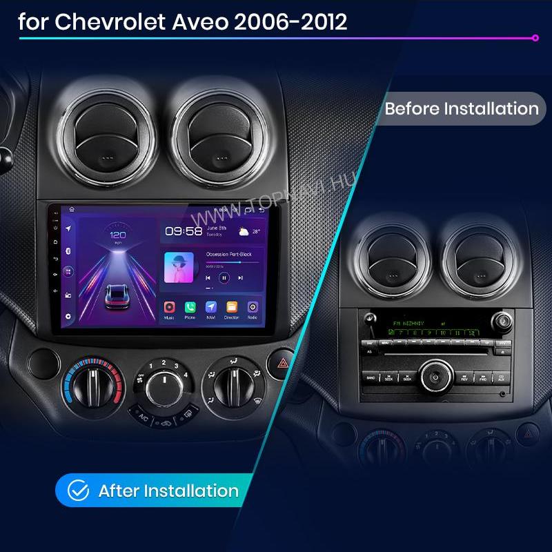 Chevrolet Aveo 2006 - 2012 9" Android Multimédia fejegység - TopNAVI