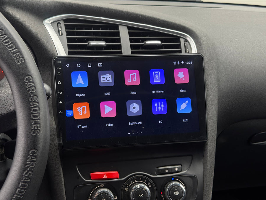 Citroen C4 2010 - 2020 10.1" Android Multimédia fejegység autórádió, hifi, rádió és fejegység nagy kijelzővel, CarPlay, Android autó, Wifi és Bluetooth támogatással,