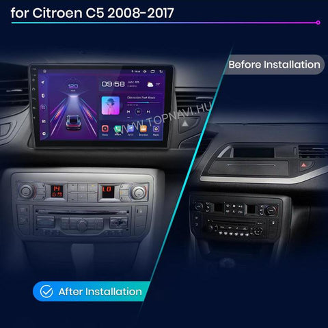 Citroen C5 2008 - 2017 10.1" Android Multimédia fejegység - TopNAVI
