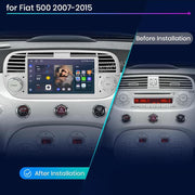 Fiat, Abarth 500 2007-2015 Beige 7" Android Multimedia Head Unit — kép 2