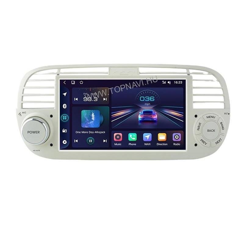 Fiat, Abarth 500 2007-2015 Beige 7" Android Multimedia Head Unit — Márkaspecifikus multimédia