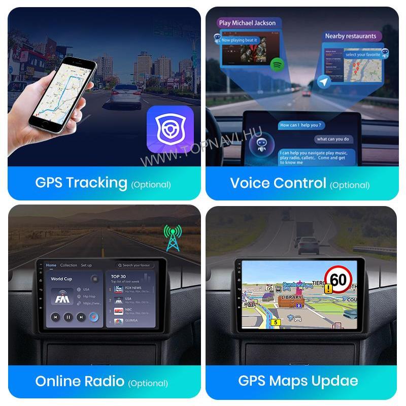Fiat Bravo 2007 - 2012 9" Android Multimédia fejegység - TopNAVI