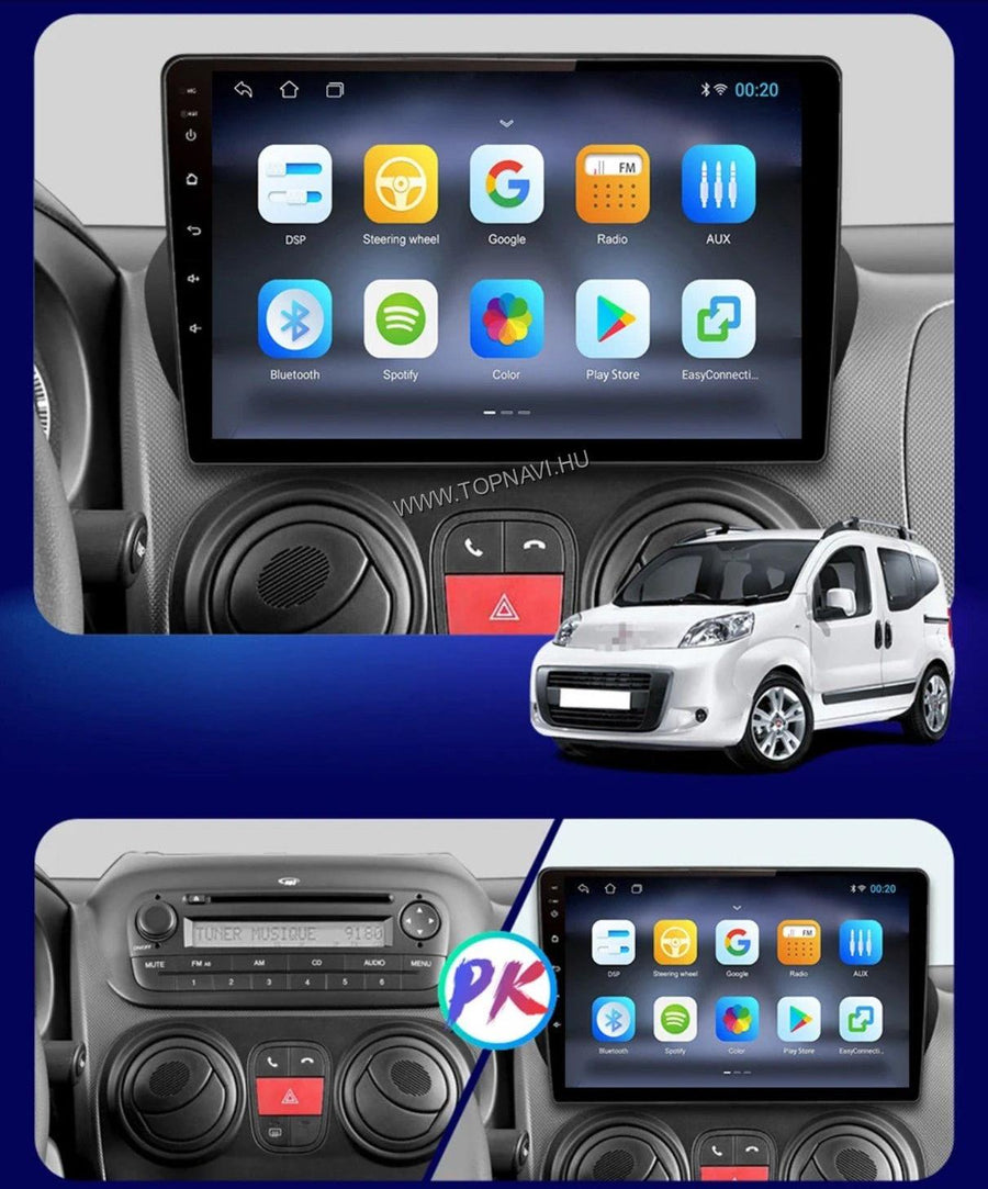 Fiat Fiorino 2008 - 2017 10.1" Android Multimédia fejegység - TopNAVI