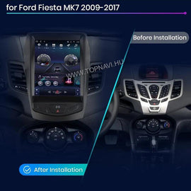 Ford Fiesta MK7 "Tesla Style" 2009 - 2017 9.7" Android Multimédia fejegység - TopNAVI