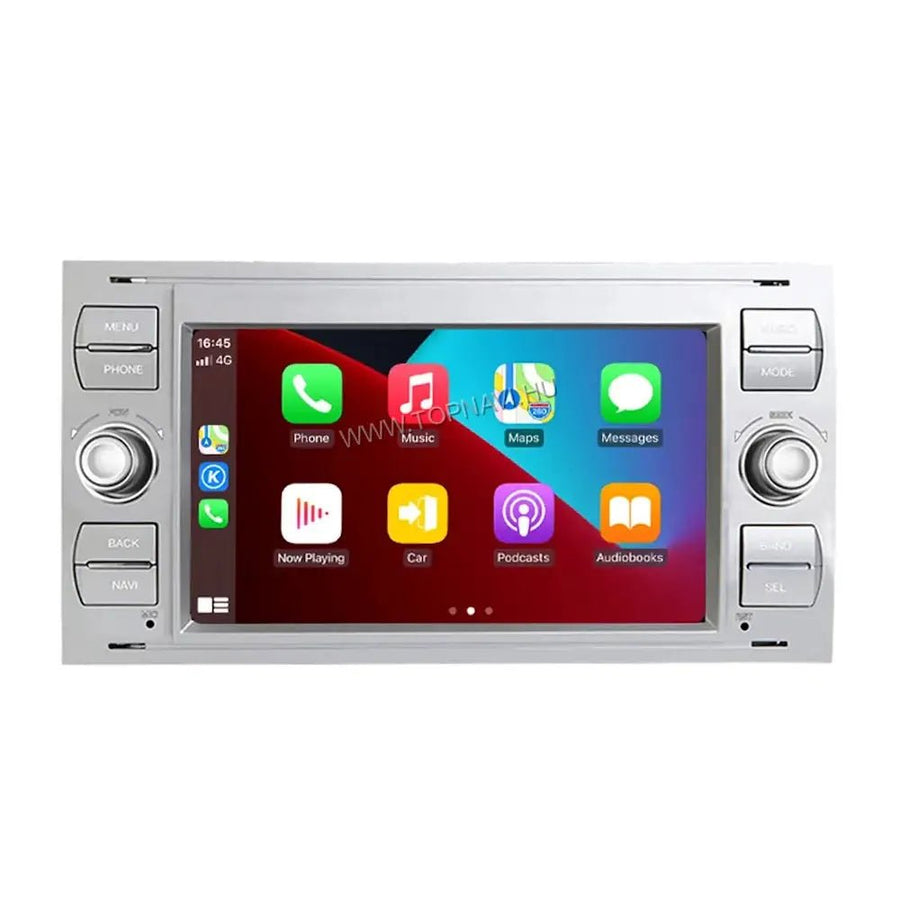 Ford Focus, Fiesta, Mondeo, C-Max, S-Max, Fusion, Transit, Kuga, Galaxy 7" Silver Android Multimedia Head Unit — Márkaspecifikus multimédia