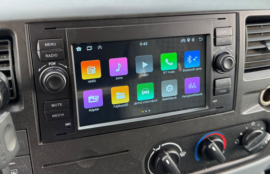 Ford Focus, Fiesta, Mondeo, C - Max, S - Max, Fusion, Transit, Kuga, Galaxy 7" Fekete Android Multimédia fejegység - TopNAVI