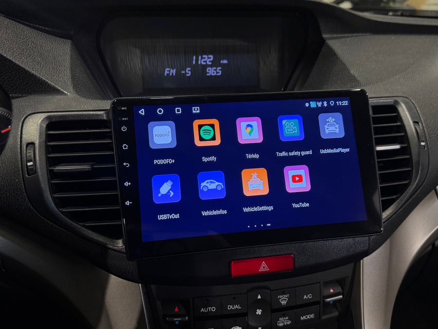 Honda Accord 8.gen 2008 - 2015 9" Android Multimédia fejegység autórádió, hifi, rádió és fejegység nagy kijelzővel, CarPlay, Android autó, Wifi és Bluetooth támogatással,