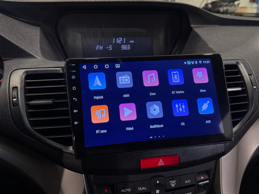 Honda Accord 8.gen 2008 - 2015 9" Android Multimédia fejegység autórádió, hifi, rádió és fejegység nagy kijelzővel, CarPlay, Android autó, Wifi és Bluetooth támogatással,