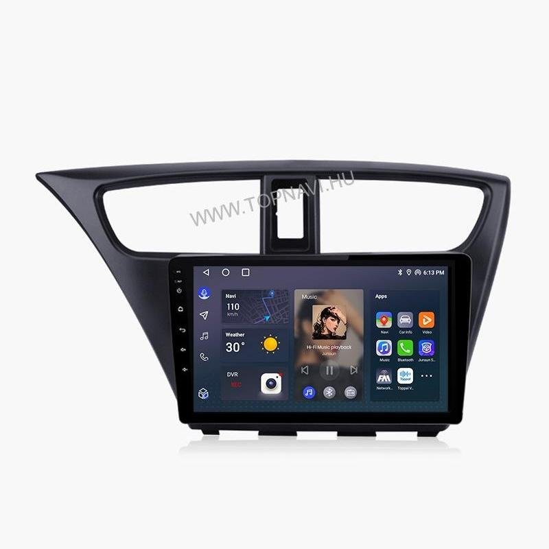 Honda Civic 9.gen 2012 - 2017 9" Android Multimédia fejegység - TopNAVI