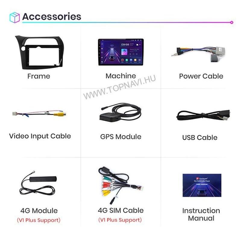 Honda Civic UFO 8. gen 2005 - 2011 9" Android Multimédia fejegység - TopNAVI