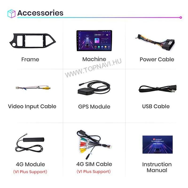 Kia Picanto 2011 - 2017 9" Android Multimédia fejegység - TopNAVI