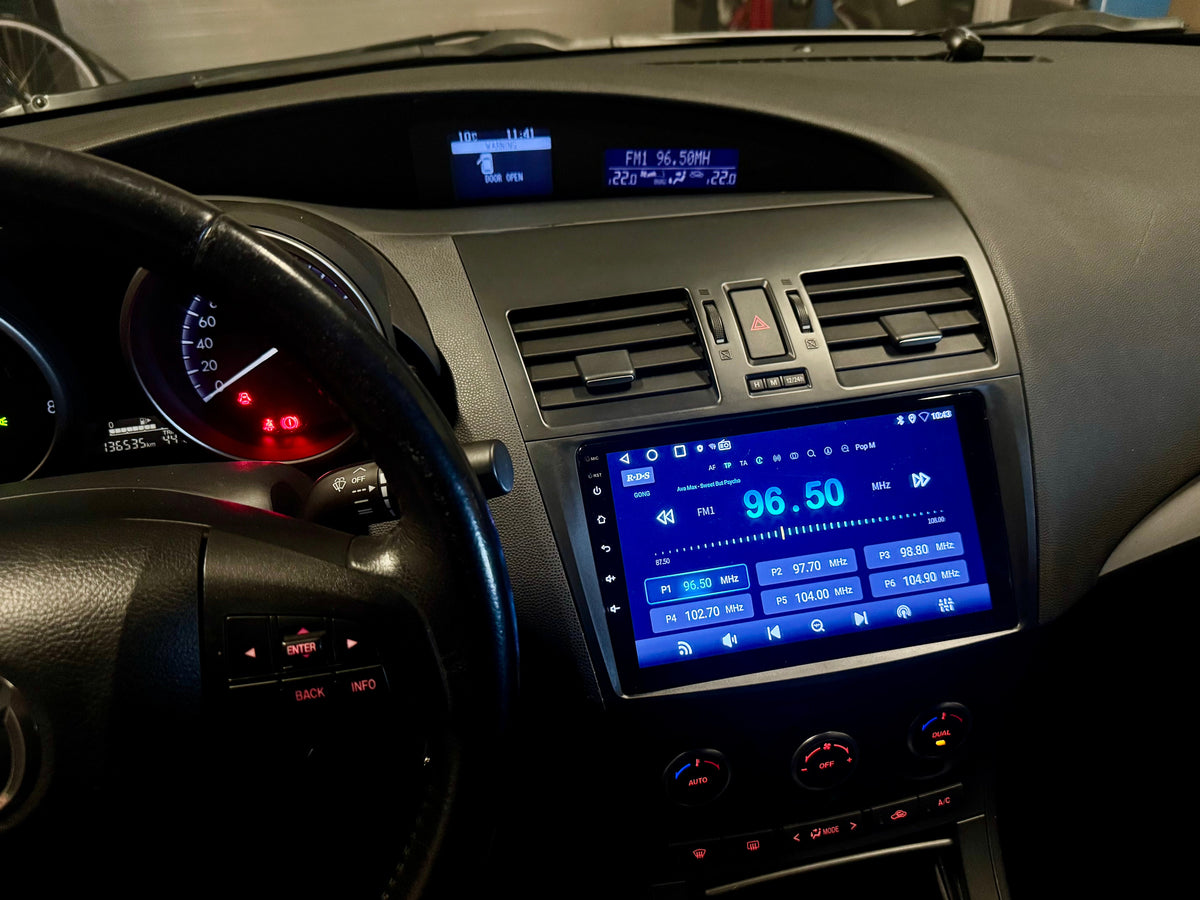 Mazda 3 II 2009 - 2013 9" Android Multimédia fejegység autórádió, hifi, rádió és fejegység nagy kijelzővel, CarPlay, Android autó, Wifi és Bluetooth támogatással,