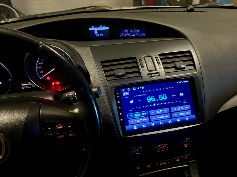 Mazda 3 II 2009 - 2013 9" Android Multimédia fejegység autórádió, hifi, rádió és fejegység nagy kijelzővel, CarPlay, Android autó, Wifi és Bluetooth támogatással,