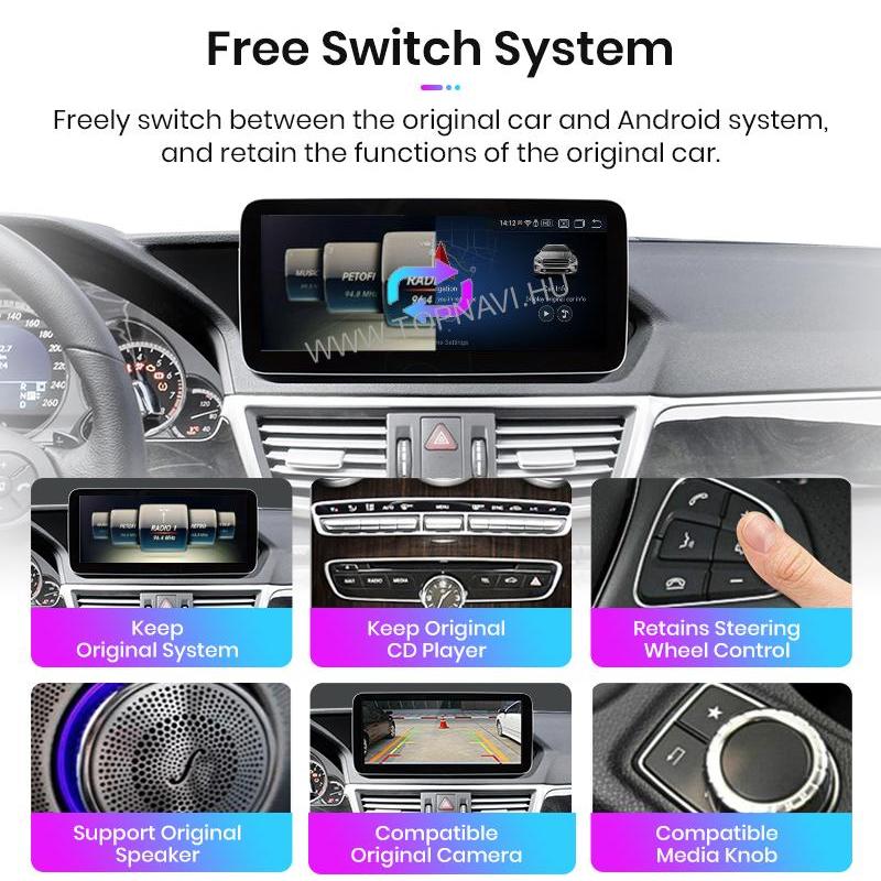 Mercedes Benz E Class W212 E200 E230 E260 E300 2009 - 2016 Android Multimédia fejegység - TopNAVI