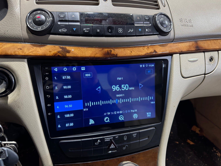 Mercedes - Benz E W211 / CLS W219 / G W463 9" Android Multimédia Fejegység autórádió, hifi, rádió és fejegység nagy kijelzővel, CarPlay, Android autó, Wifi és Bluetooth támogatással,