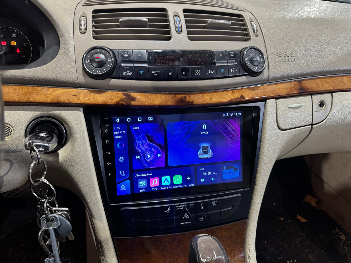 Mercedes - Benz E W211 / CLS W219 / G W463 9" Android Multimédia Fejegység autórádió, hifi, rádió és fejegység nagy kijelzővel, CarPlay, Android autó, Wifi és Bluetooth támogatással,