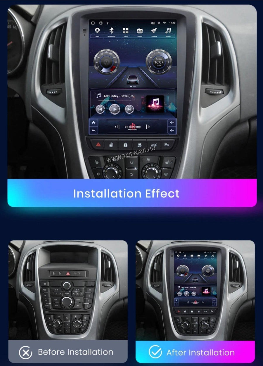 Opel Astra J "Tesla Style" 2009 - 2015 9.7" Android Multimédia fejegység - TopNAVI