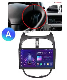 Peugeot 206 1998 - 2010 9" Android Multimédia fejegység - TopNAVI