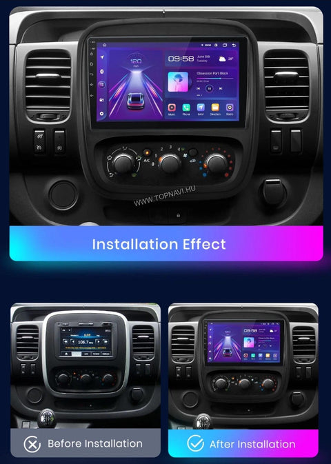 Renault Trafic 3 2014 - 2021 9" Android Multimédia fejegység - TopNAVI