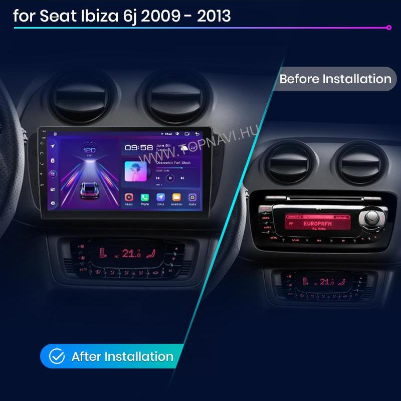 Seat Ibiza 4 6j 2008 - 2017 9" Android Multimédia fejegység - TopNAVI