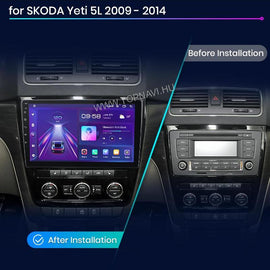 Skoda Yeti 5L 2009 - 2017 10.1" Android Multimédia fejegység - TopNAVI