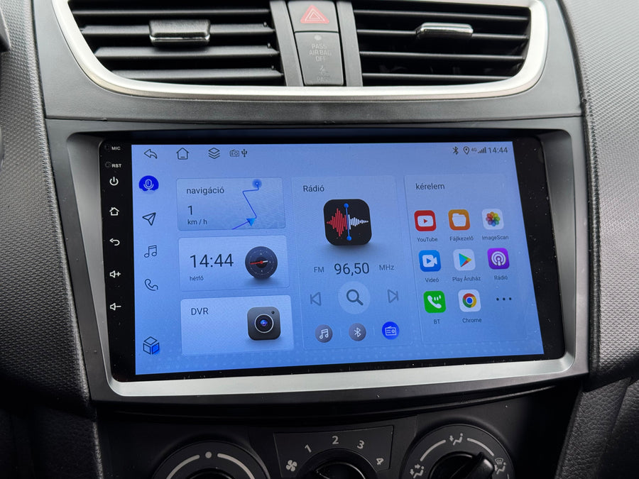 Suzuki Swift 3 2010 - 2017 9" Android Multimédia fejegység autórádió, hifi, rádió és fejegység nagy kijelzővel, CarPlay, Android autó, Wifi és Bluetooth támogatással,