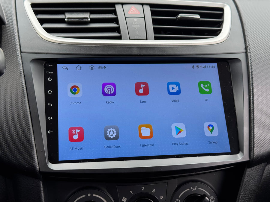 Suzuki Swift 3 2010 - 2017 9" Android Multimédia fejegység autórádió, hifi, rádió és fejegység nagy kijelzővel, CarPlay, Android autó, Wifi és Bluetooth támogatással,