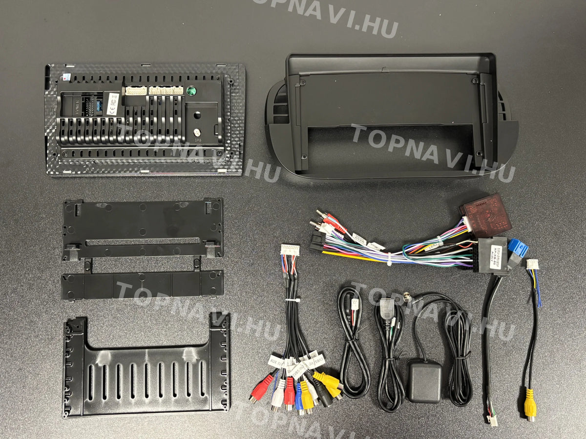 Fiat, Abarth 500 2007-2016 9" Black Android Multimedia Head Unit - Hátulja