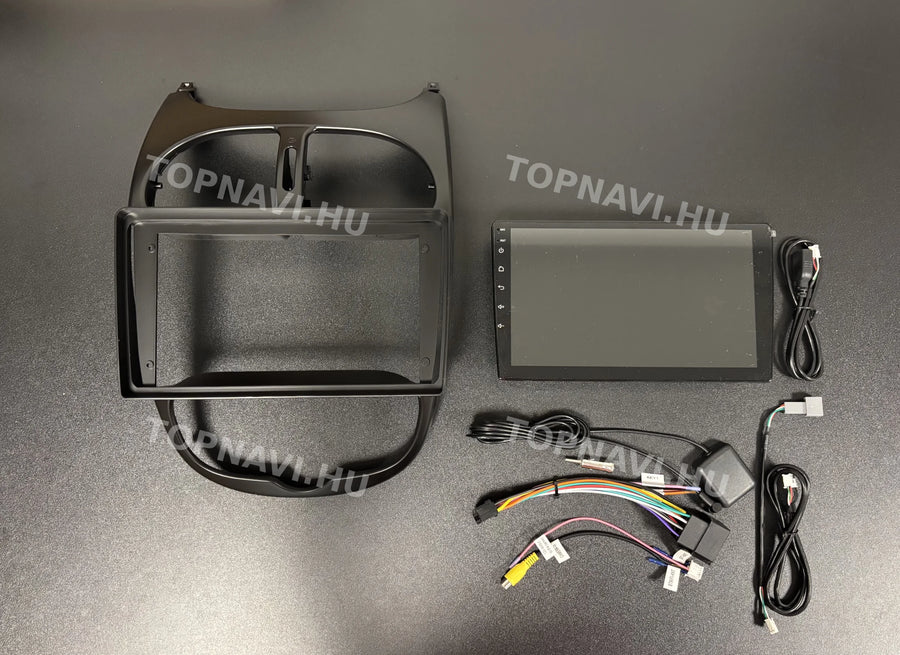 Peugeot 206 1998-2010 9" Android multimedia car radio touchscreen head unit - Eleje