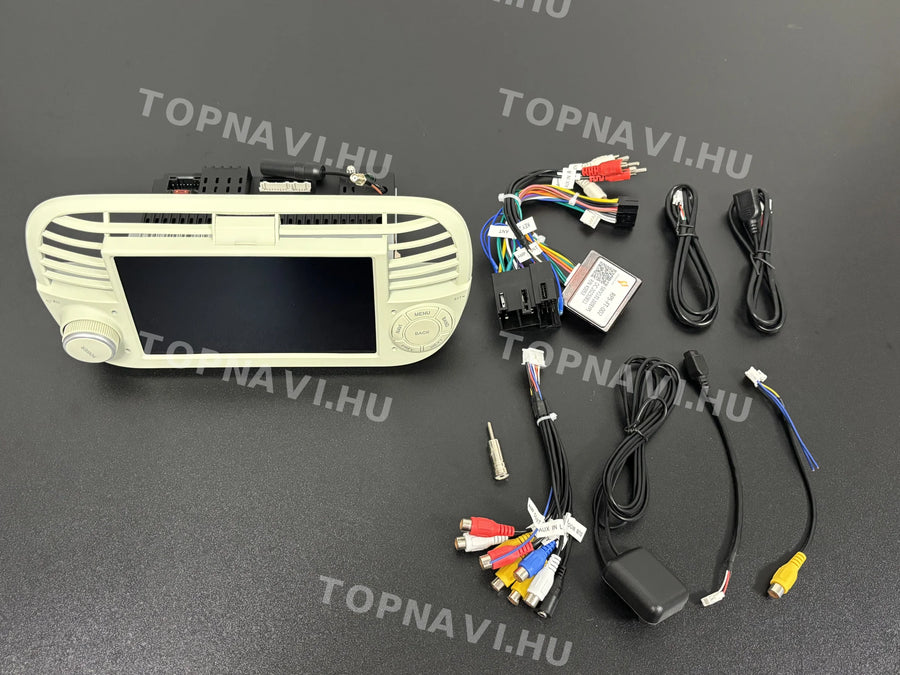 Fiat, Abarth 500 2007-2015 Beige 7" Android multimedia car radio touchscreen head unit - Eleje