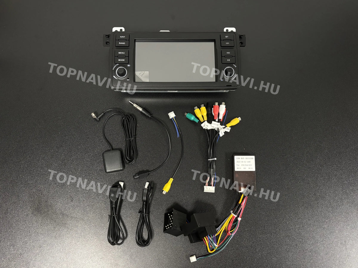 BMW E46 1998–2006 7" Android multimedia car radio touch screen head unit - Eleje