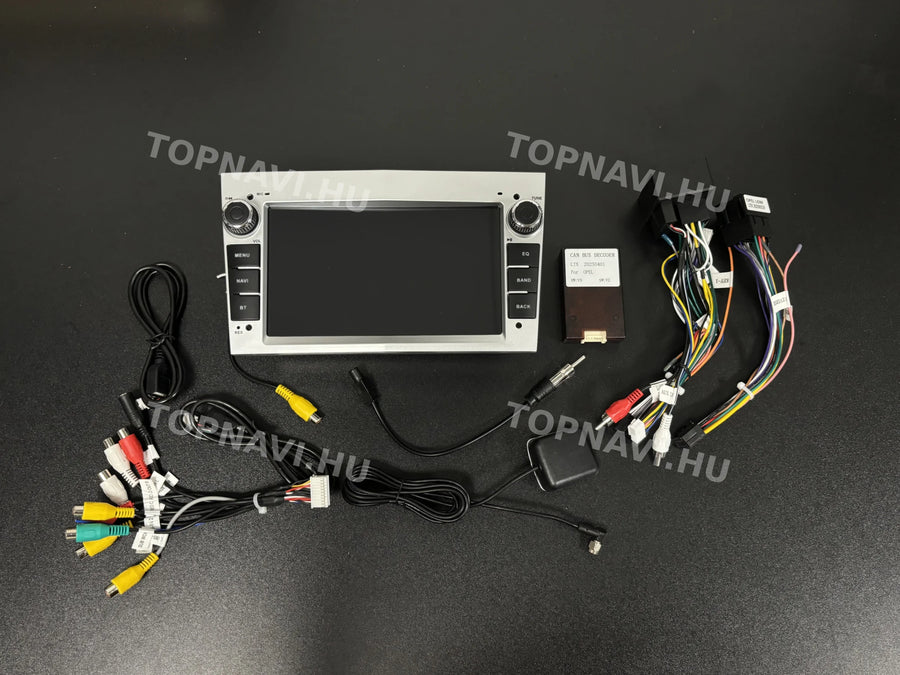 Opel Astra, Vectra, Zafira, Corsa, Meriva Silver 7" Android multimedia car radio touchscreen head unit - Eleje