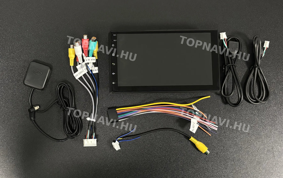 2 DIN 7" Universal Android multimedia car radio touchscreen head unit - Eleje