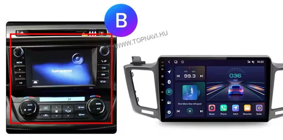 Toyota Rav - 4 3 XA 40 2013 - 2018 10.1" Android Multimédia fejegység - TopNAVI