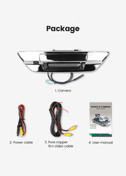 Toyota Hilux with chrome opener FullHD 1080P Rear View Camera — kép 9