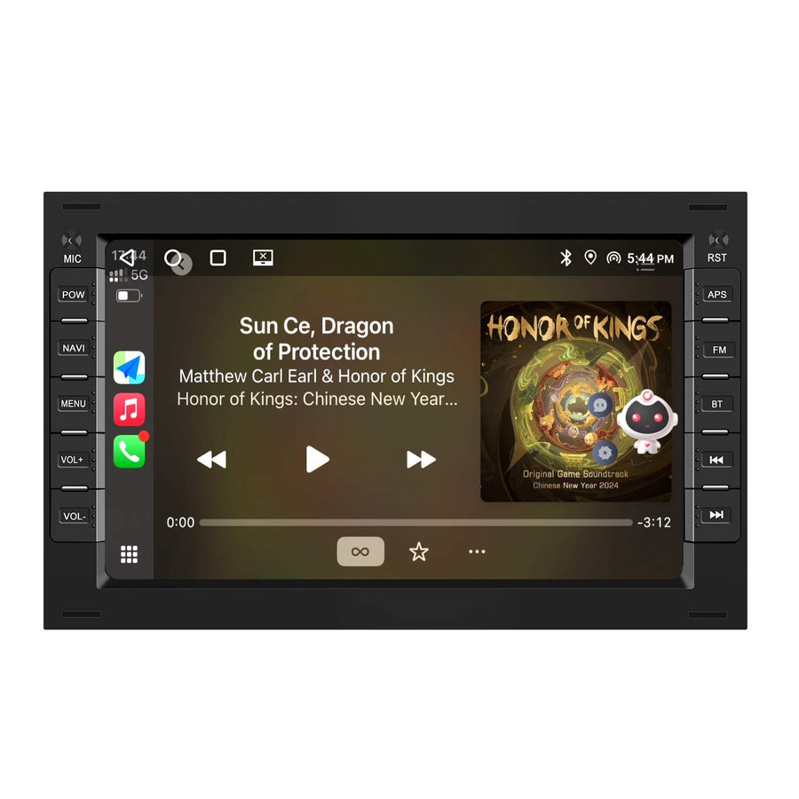 Volkswagen 7" Android Multimédia fejegység autórádió, hifi, rádió és fejegység nagy kijelzővel, CarPlay, Android autó, Wifi és Bluetooth támogatással,